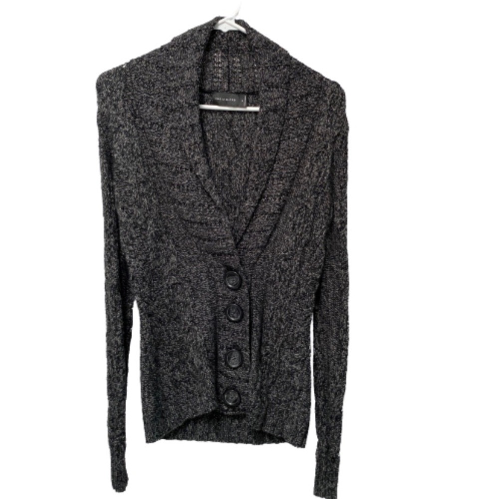 The Limited heathered button sweater, size small